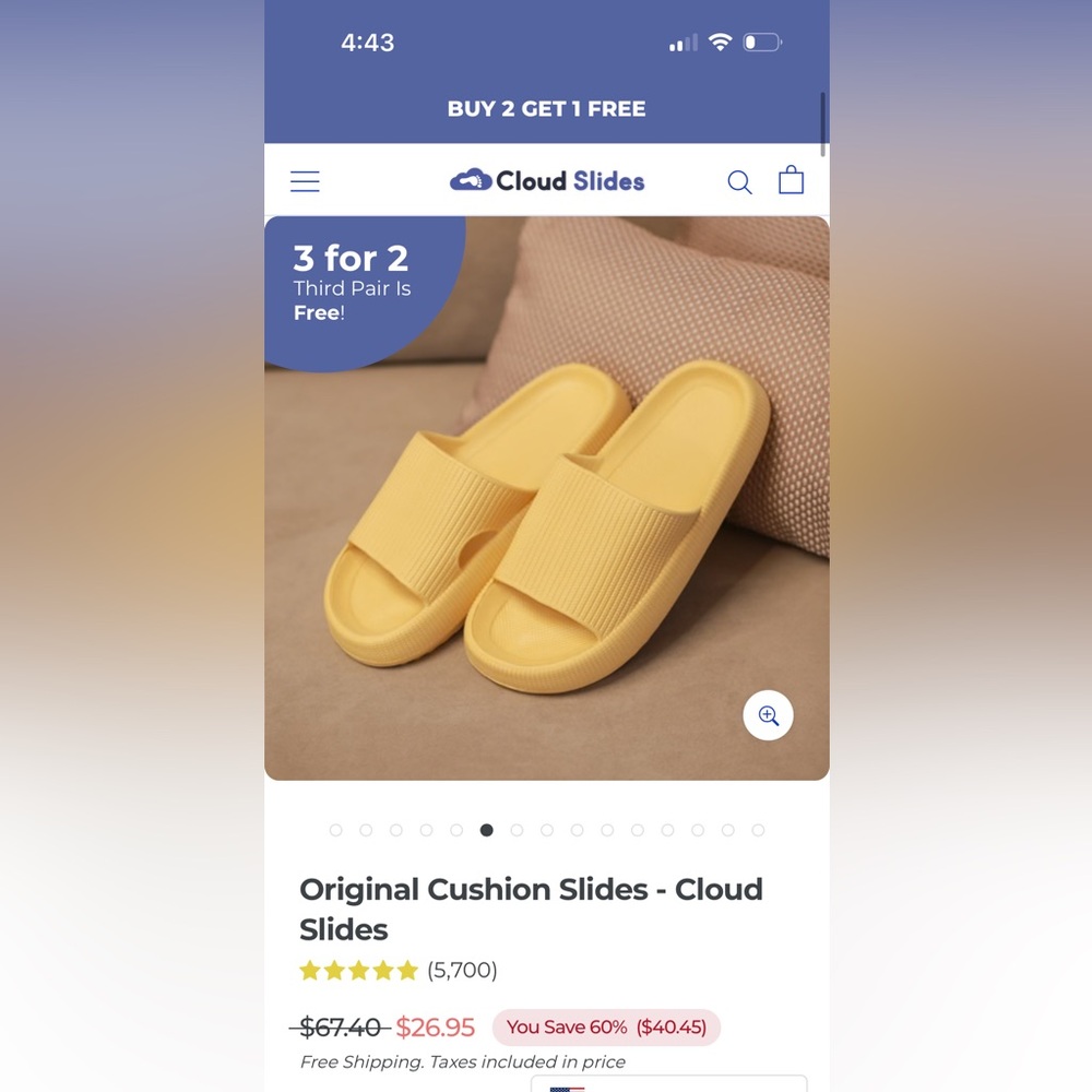 Cloud Slides NWOT